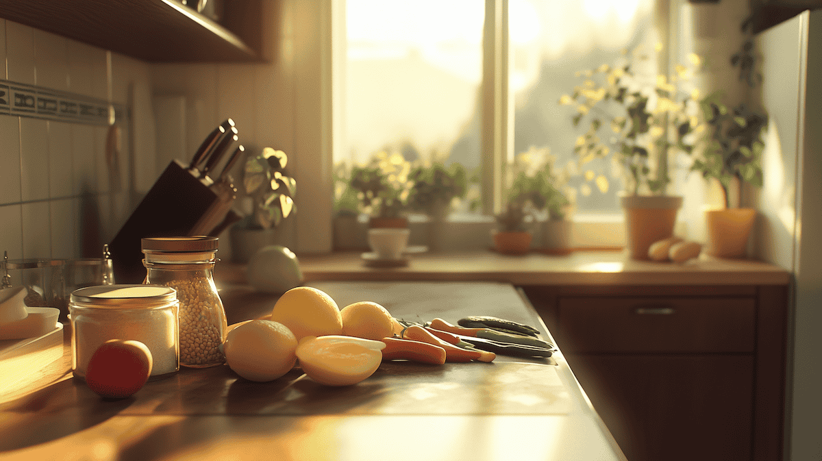 Préparation culinaire pour un repas sain