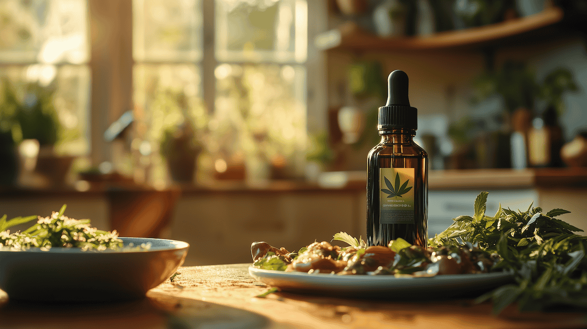 Aliments sains et huile cbd